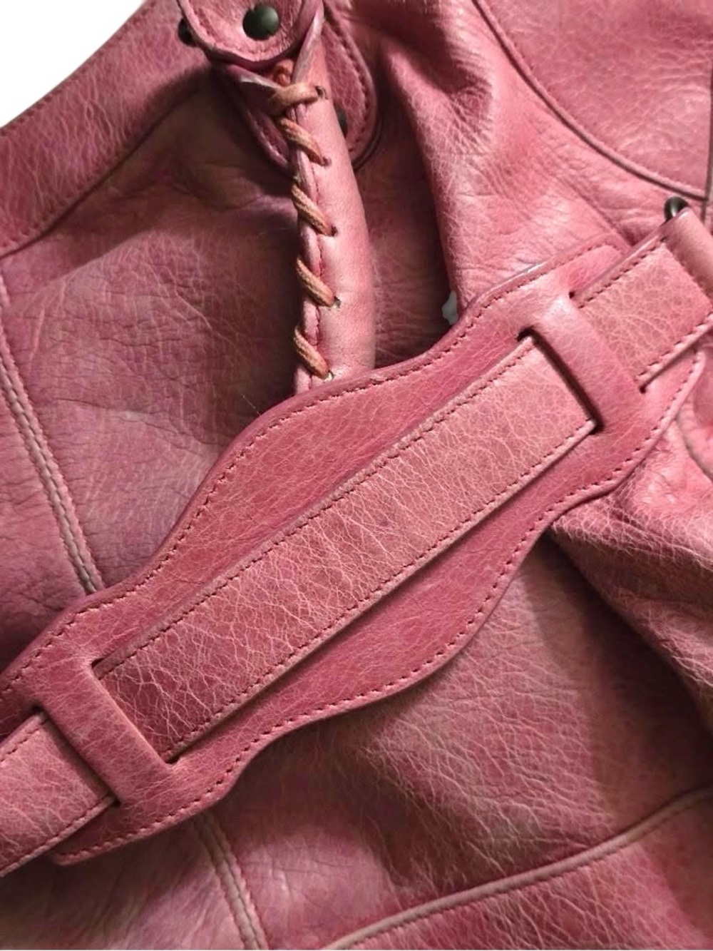 Auth Balenciaga City Pink Leather Shoulder Bag - Picture 9 of 12